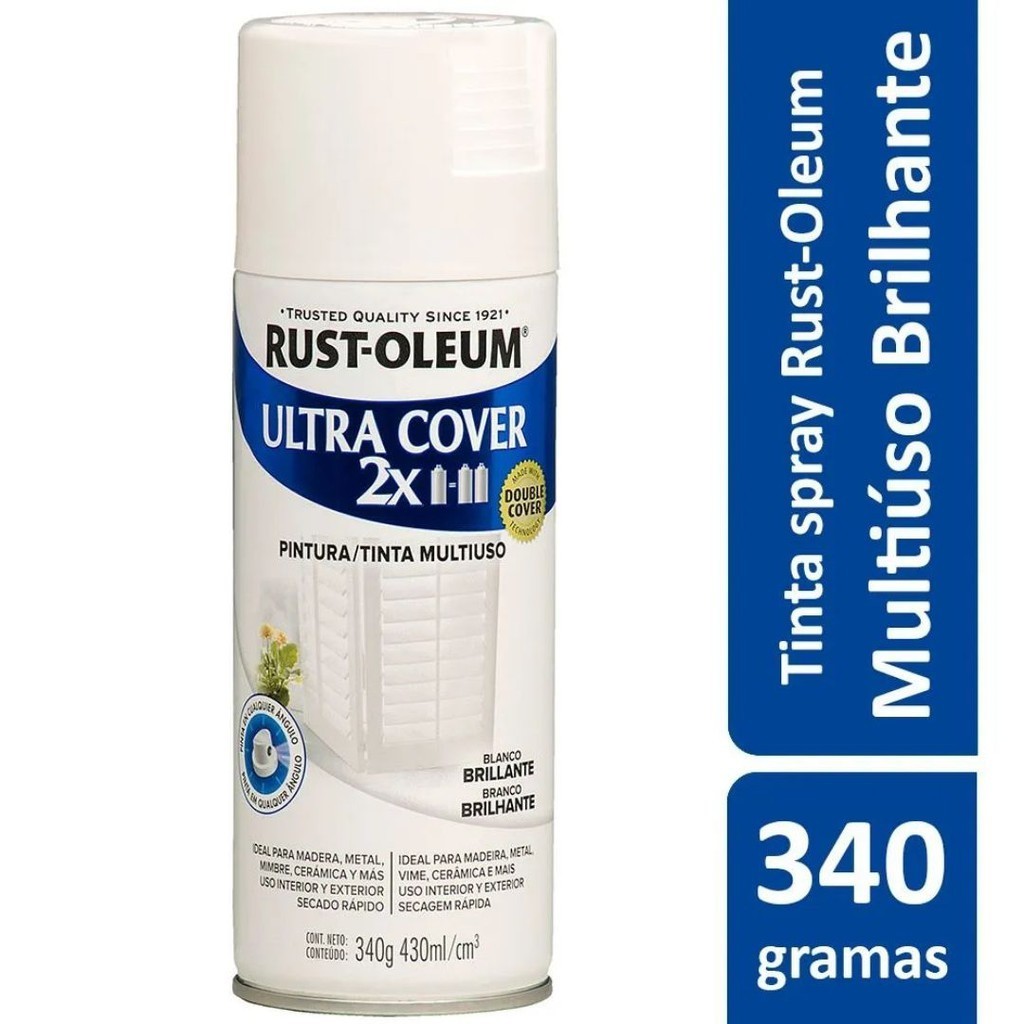 Spray Ultra Cover Branco Brilhante Rust Oleum - Home & Living
