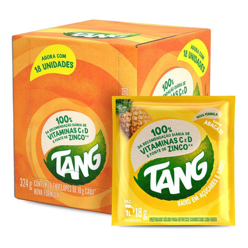 Refresco Em Pó Tang Abacaxi Com 18 Unidades De 18g