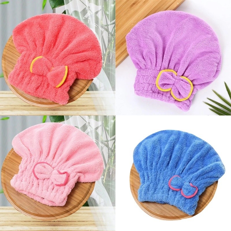 Kit 3 Touca para seca cabelo Mágica Touca de Banho Absorvente Toalha de Microfibra kicool em Oferta na Shopee