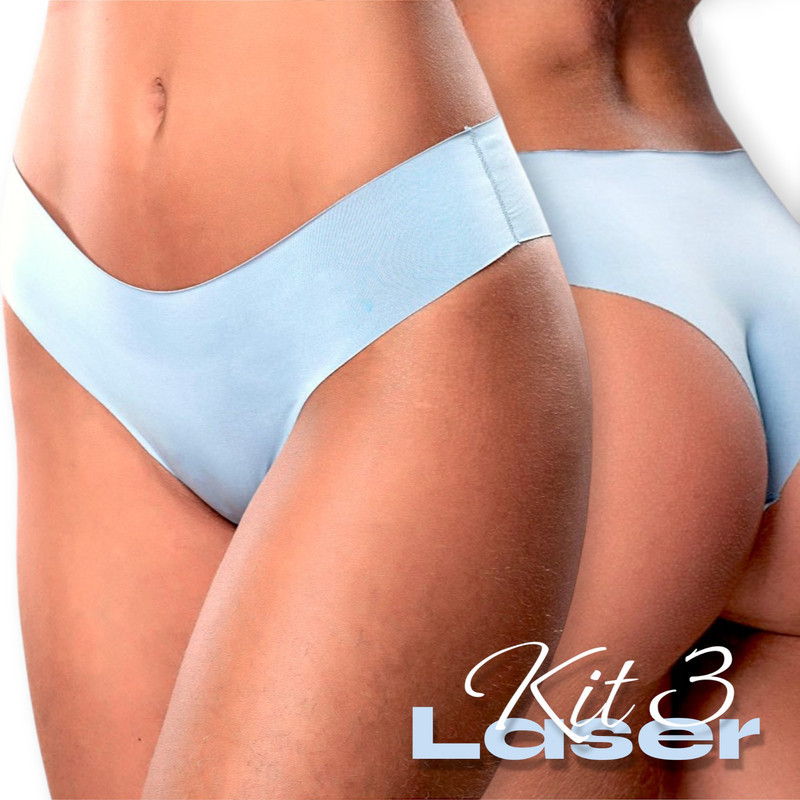 Kit 3 Calcinhas Corte a Laser Tanga Calcinhas sem Costura Não Marca Lingerie Feminina Langerie