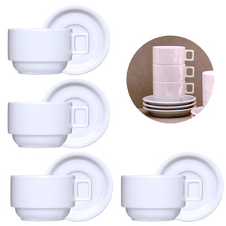 Jogo 30 Xícaras Chá C/ Pires Bar Hotel Restaurante Porcelana Germer em Oferta na Shopee