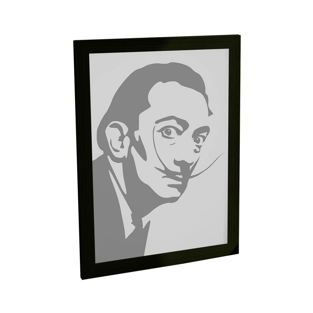 Quadro Decorativo Salvador Dali Cinza Pintor Arte Decoração Poster