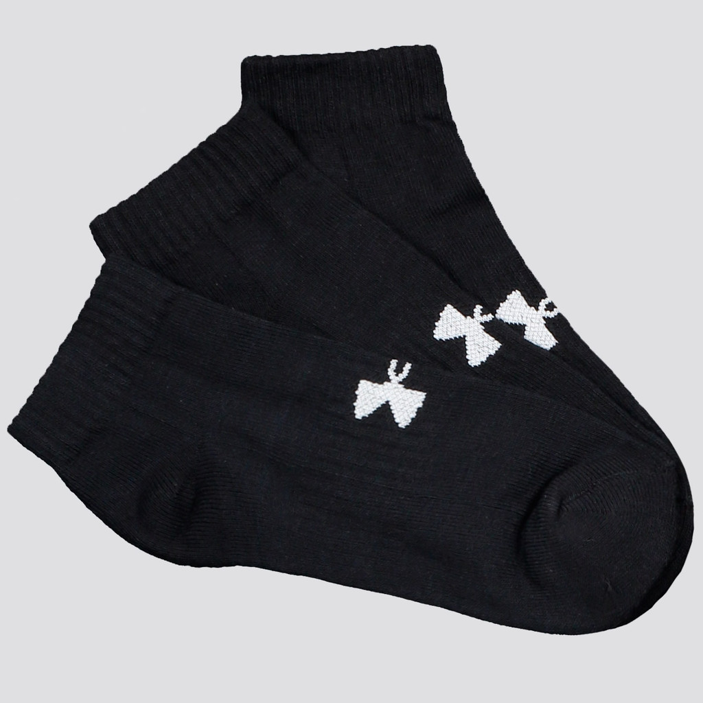Kit Meia Under Armour Core Cotton Locut 3 Pares Preto - Men Clothes