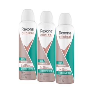 Kit 3 Desodorantes Rexona Clinical Refresh 150ml em Oferta na Shopee