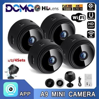 Kit 1/2/3/4 Câmeras A9 HD Mini com visão noturna Wifi Câmera 1080P Vigilância em Oferta na Shopee