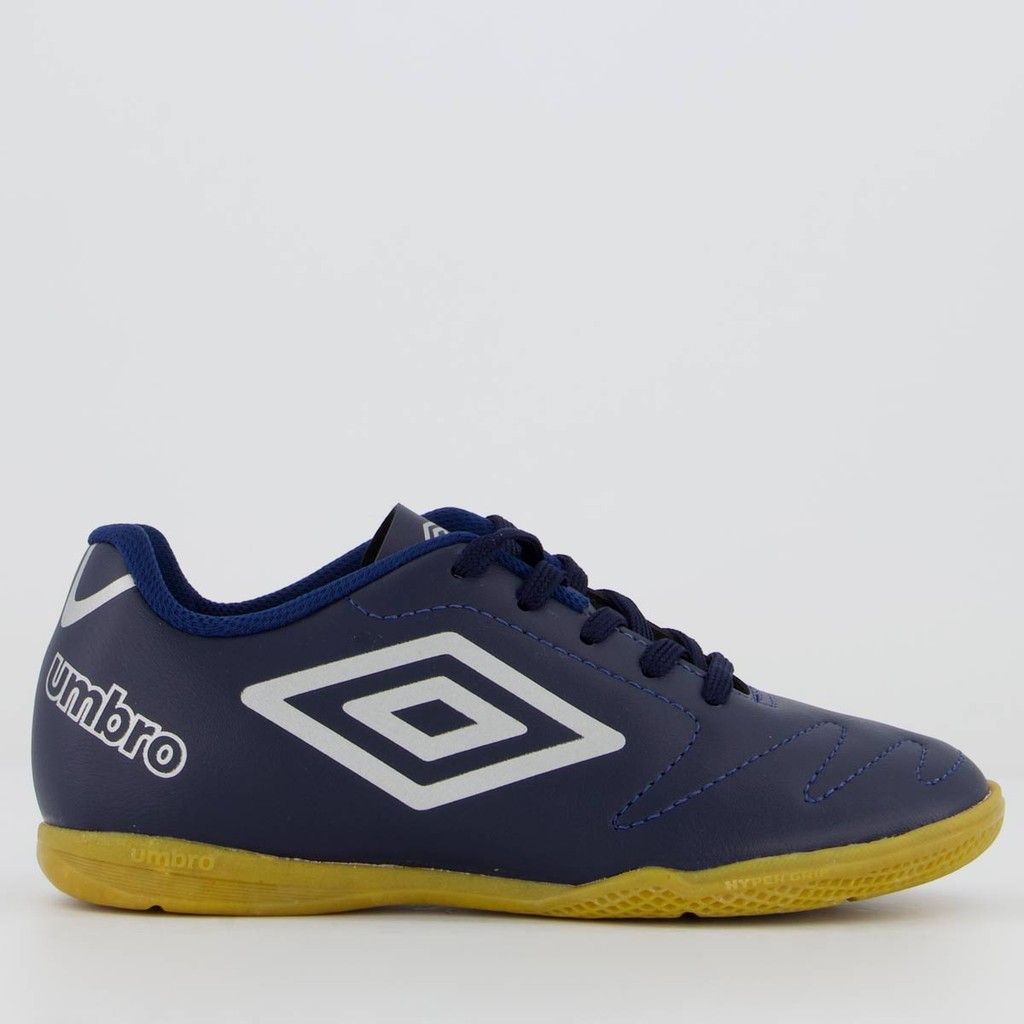 Chuteira Umbro Class 2.2 Futsal Juvenil Marinho e Prata - Sports & Outdoors