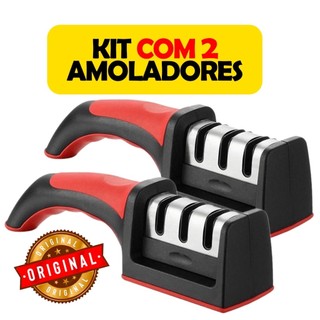 amolador de faca kit 2 afiador profissional