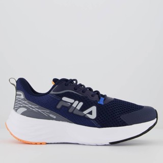 Tênis Fila Racer Comet Marinho e Laranja em Oferta na Shopee