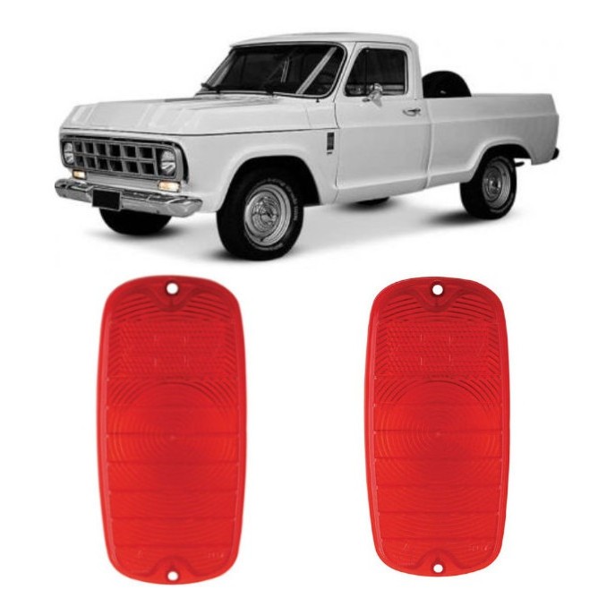 Par Lente Lanterna Traseira Chevrolet A10 C10 D10 C14 Com Gravata Gm