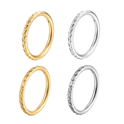 2PCS Kit Piercing Argola Aço Cirúrgico Segmento Articulado Detalhado | Helix, Septo, Rook, Conch, Nariz e Outro