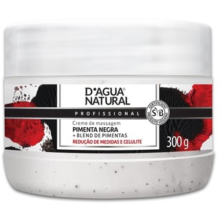 Creme Massagem Dagua Natural Pimenta Negra 300g Redução de Medidas e Celulite em Oferta na Shopee