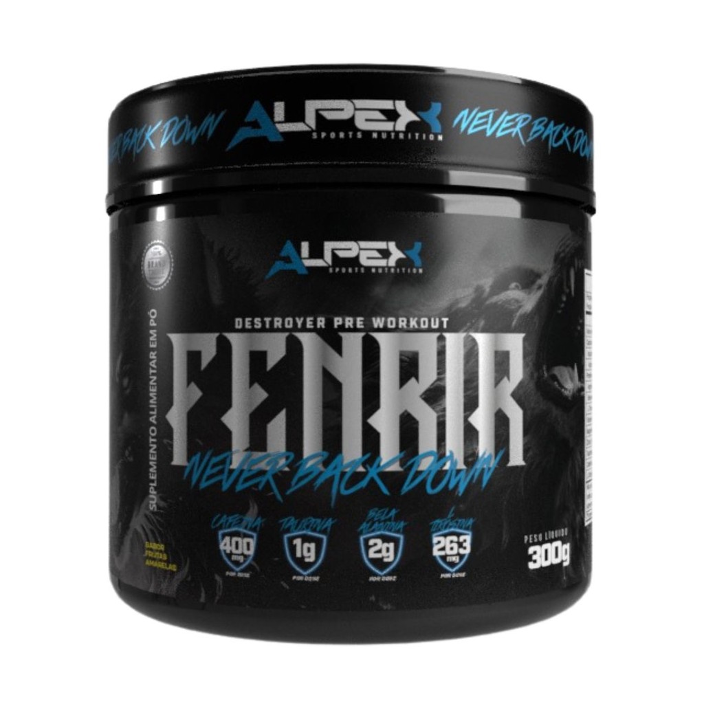 Pré Treino Pre Workout Fenrir 300g - Alpex - Frutas Amarelas