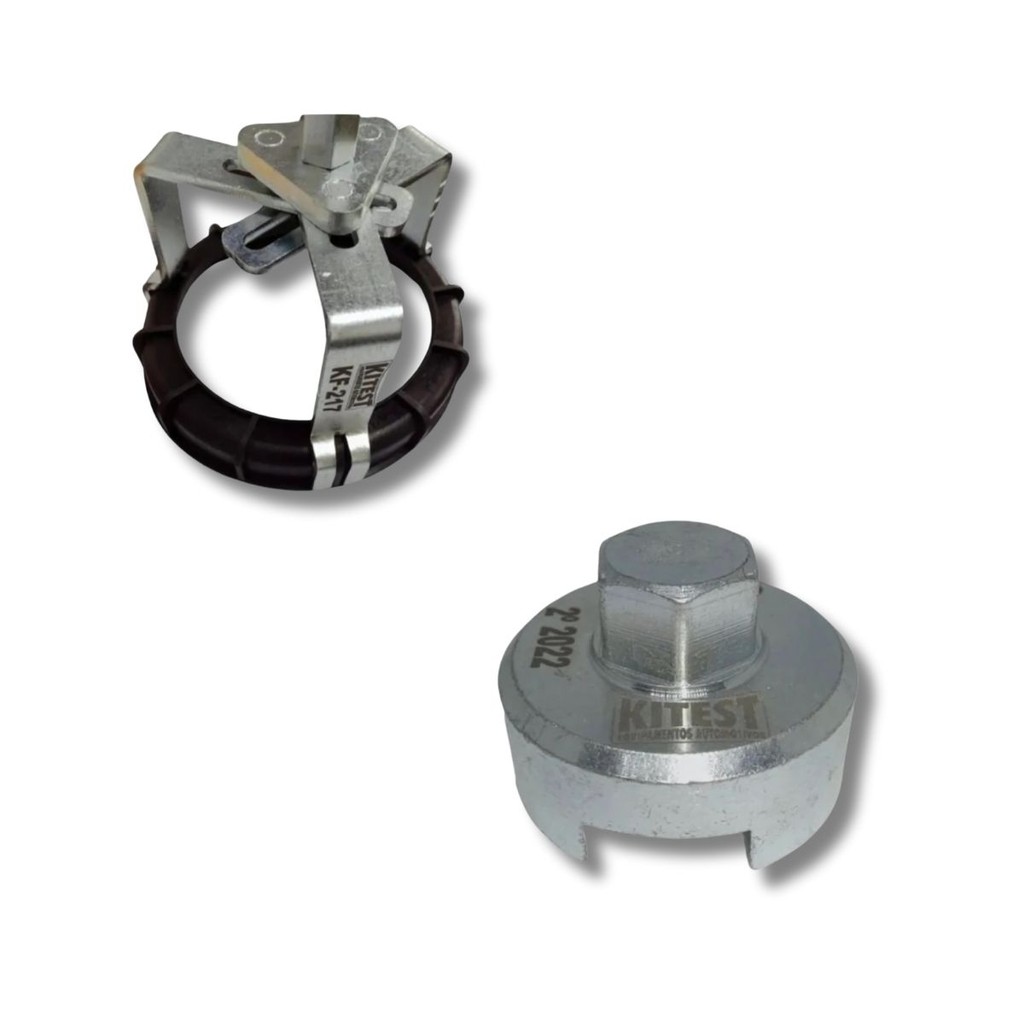 Kit com 1 Ferramenta para Remoção da Tampa do Tanque de Combustível + Ferramenta para Extrair Tensionador da Correia Linha GM