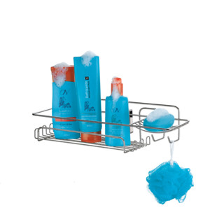 Suporte Banheiro Cantoneira Sem Furo Porta Shampoo Sabonete Arthi Aramado Parede Ventosa Cromado em Oferta na Shopee