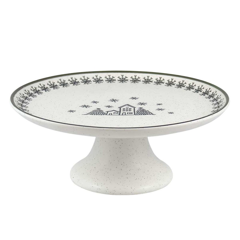 Boleira Flat 26 cm Oxford Vilarejo de Natal em Oferta na Shopee