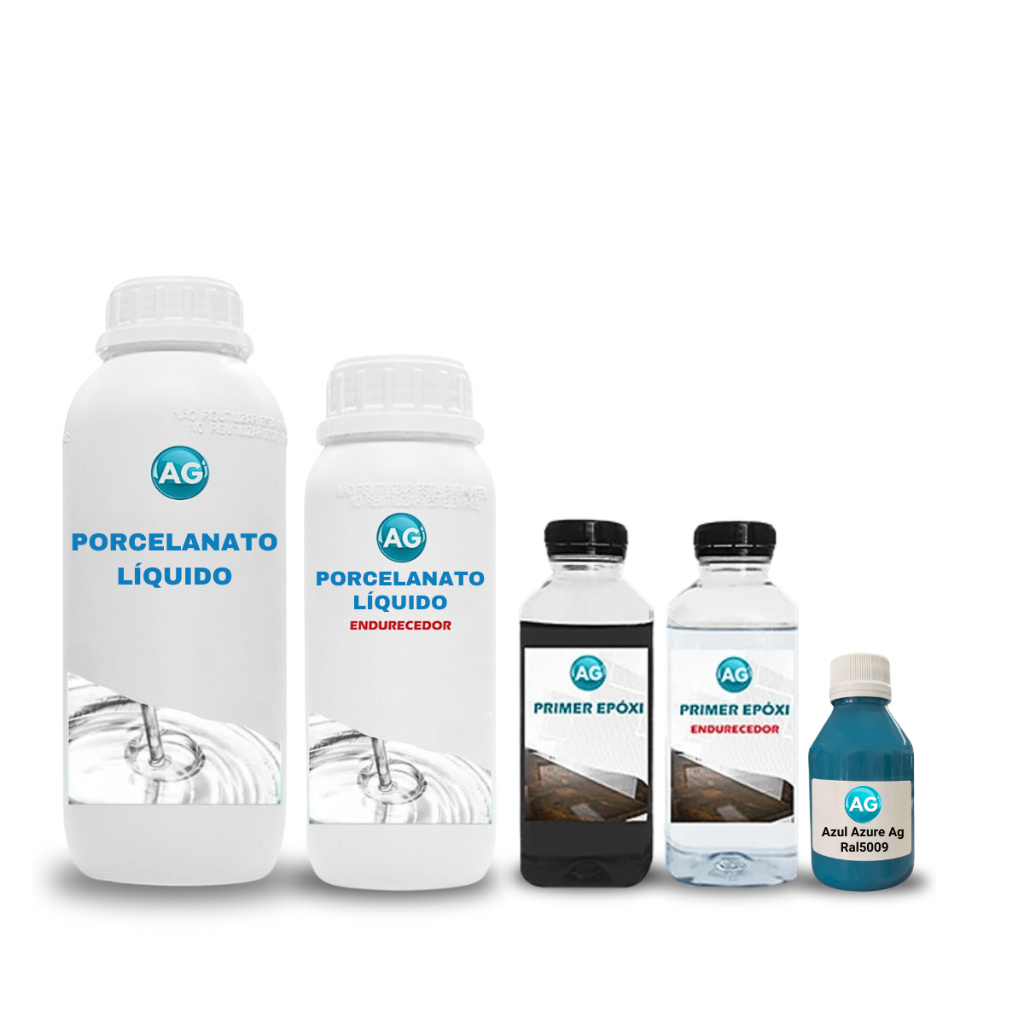 Kit Porcelanato Líquido Azul Azure AG RAL5009 por M²
