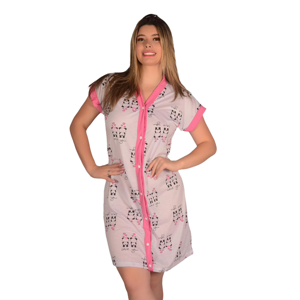 Camisola Amamentação Hospitalar Cirúrgica Botões Abre na Frente - P ao 54 em Oferta na Shopee