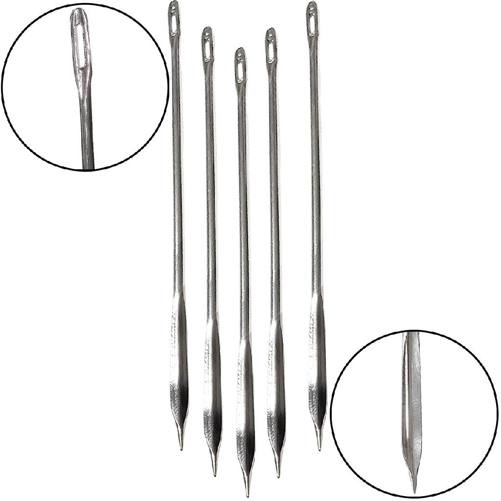 05 Agulhas Manual Costura Couro Lona Sacaria Naja Agulhão 12cm em Oferta na Shopee