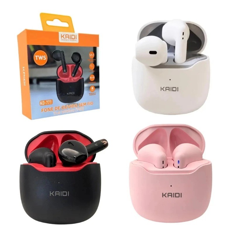 Fone De Ouvido Tws Bluetooth 5.1 Kaidi Kd-771 Original em Oferta na Shopee