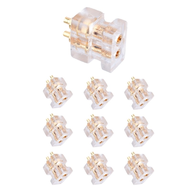 KOKO 0 78mm 2 Pinos Soquete DIY Conectores Fêmea 1964 Adaptador De High-end Fone De Ouvido Cabo Acessórios Plugues 10 Pç