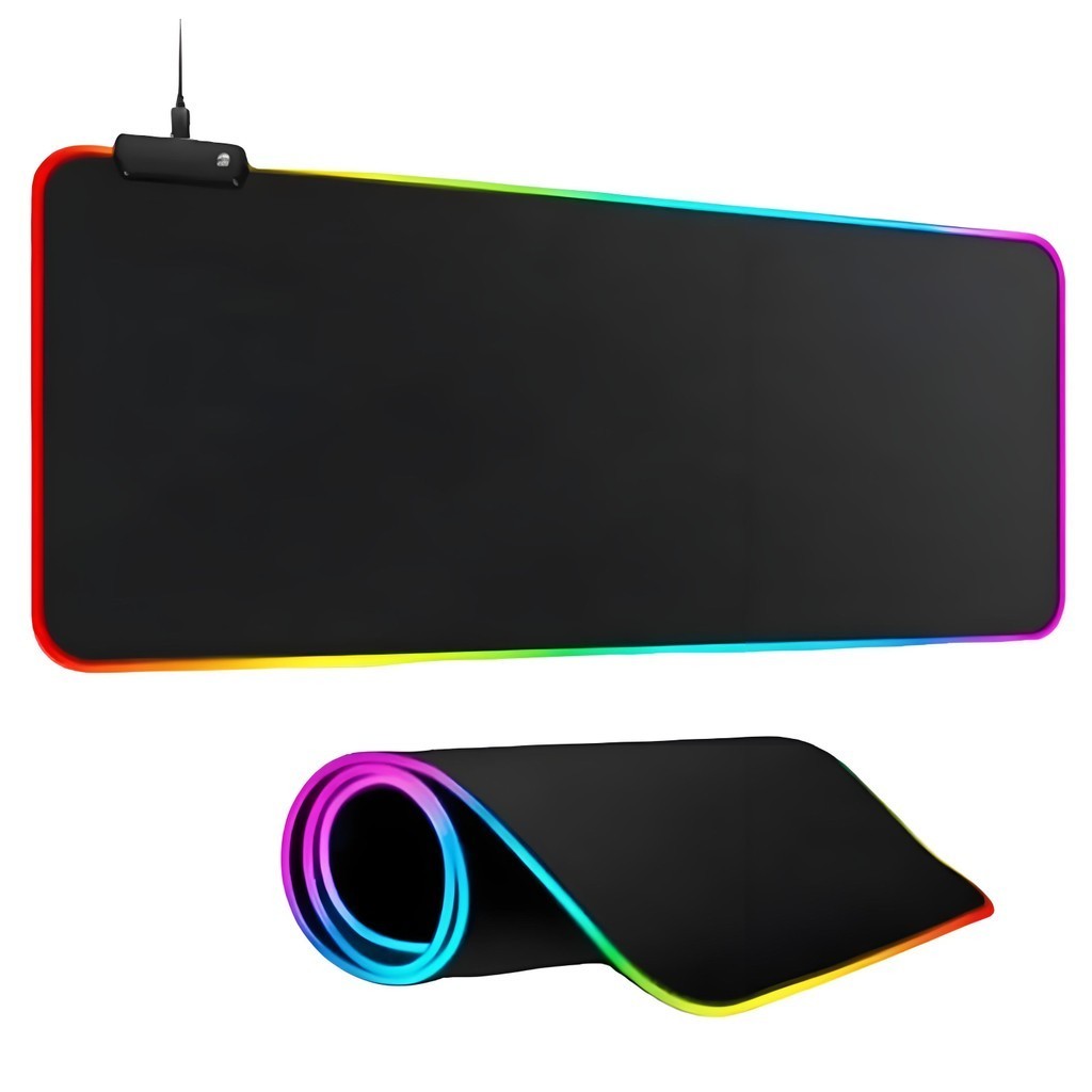 Mouse Pad Gamer Speed Borda Led 7 Cores Rgb Impermeável 35 X 25CM