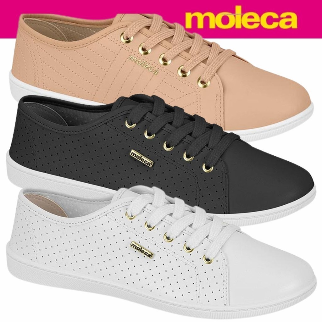 Tênis Feminino Moleca Casual Delicado Furinhos Pollo Clássico Básico