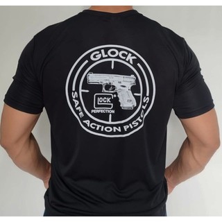 Camisa Masculina Camiseta Glock Safe Pistol Operator Militar Musculação Treino  100% Algodão TrendBox Mania