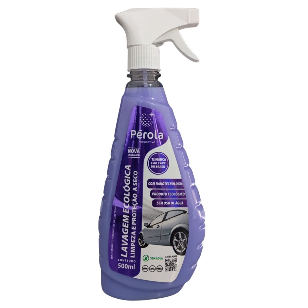Pérola Lava Carros a Seco 500ml | Produto Ecológico Brilho Imediato e Proteção Pintura Automotiva Proteção Sem Uso Água em Oferta na Shopee
