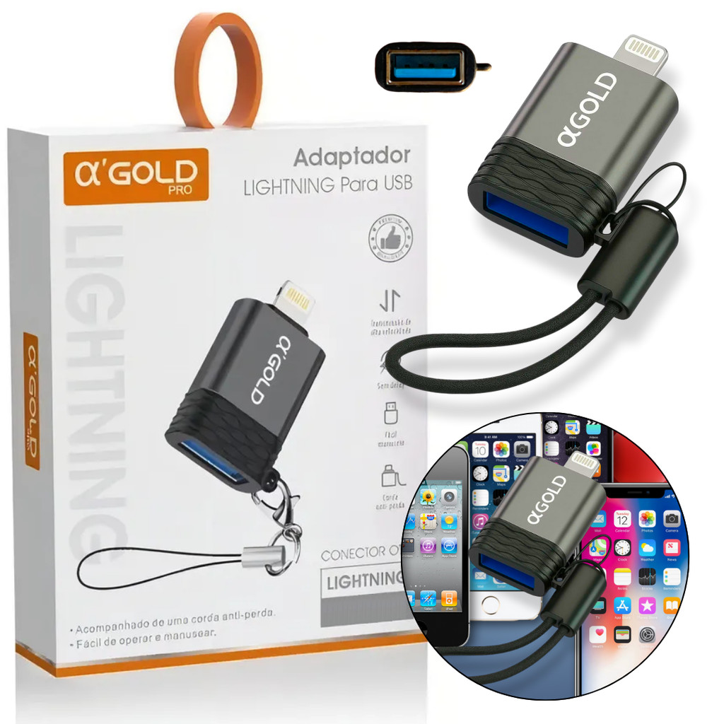 Adaptador Compatível Com iPhone Usb Mod: Cba-22 Agold
