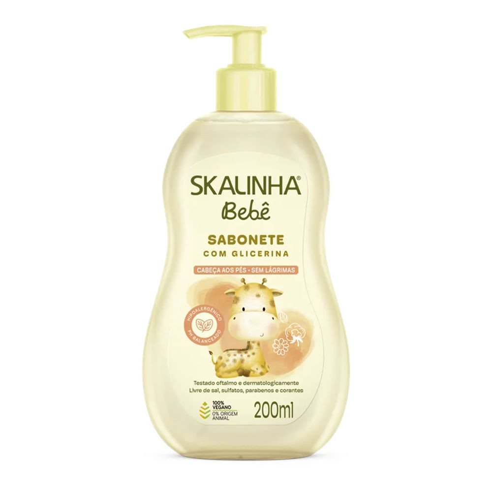Sabonete De Glicerina Skalinha Bebê 200ml - Mom & Baby