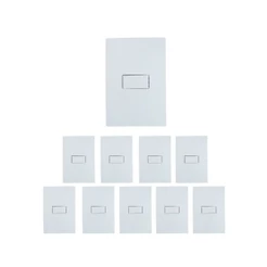 Kit 10 Conjunto Interruptor Simples Branco 10A Ilumi