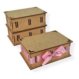 Kit de caixas em MDF 22 x15x8 Passa fitas convite padrinho casamento em Oferta na Shopee
