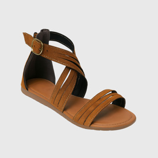 Sandália Feminina Conforto Elegância com Tiras Cruzadas  Rasteira Casual Iza em Oferta na Shopee