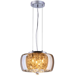 Lustre Pendente Plafon Bacia Cristal Moderno 28cm Sala Quarto Sala de Jantar G9 Bivolt