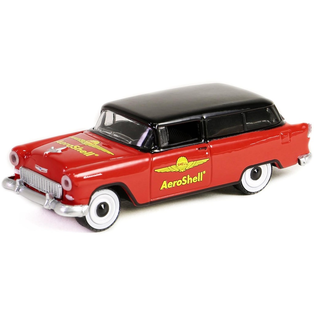 Miniatura - 1:64 - 1955 Chevrolet Sedan Delivery Hires - Shell Oil Special Edition 2 - Greenlight 41155