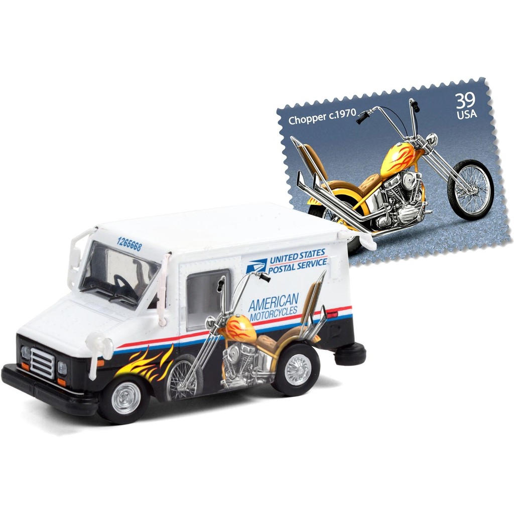 Miniatura - 1:64 - Usps Llv American Motorcycles Collectible Stamps - Hobby Exclusive - Greenlight 30249
