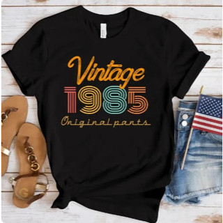 T-shirt Camiseta Camisa Unissex Casual Vintage 1985 Blusa Simples Confortável Verão Gola Redonda Algodão Envio Rapido