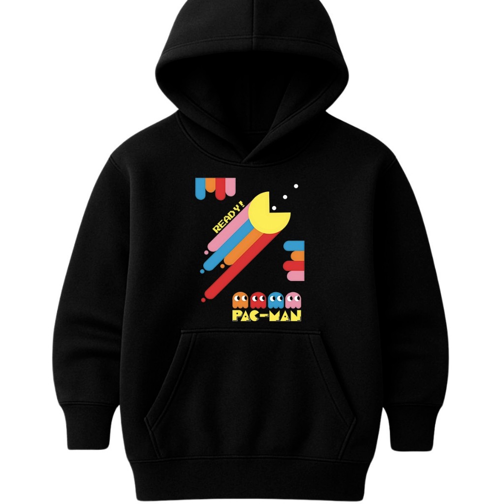 Moletom Jogo PacMan Retrô Blusa De Frio Game Pac-Man Infantil Unissex Menino Menina