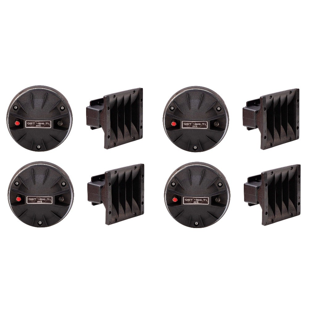 4 Drive Titanio 456ti Trio 140w Rms + 4 Guia de Onda 1625 Som Automotivo Profissional Line Array