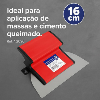 Desempenadeira P/ Aplicar Cimento Queimado e Massas 16cm