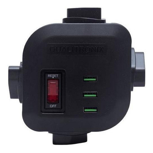 Filtro De Linha Extensão Energia 4 Tomadas Dps C/cabo +3 Usb