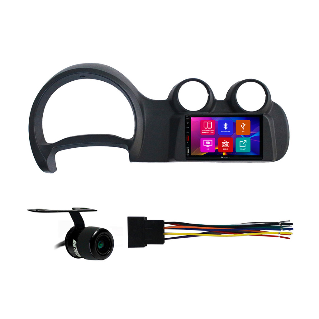 Kit Multimidia 7 Pol Uno Vivace 2010 2011 12 2013 2014 Fiorino 2015 A 2021 Android Auto Carplay Qa+ 2 Din Grafite em Oferta na Shopee