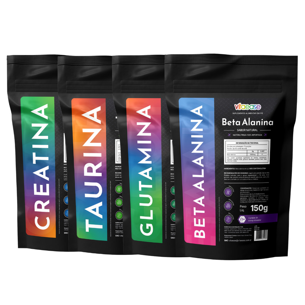 vitaease - Creatina L-Glutamina Beta-Alanina Taurina | 150g
