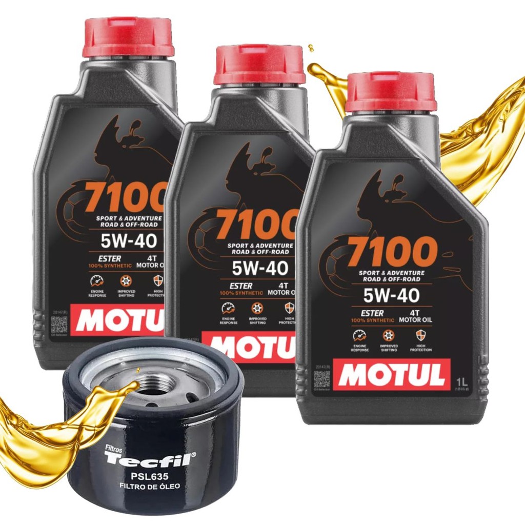 Troca de Óleo P/ Bmw F700 F750 F800 F850 Motul 7100 5w40 3 Litros + Filtro em Oferta na Shopee