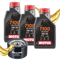 Troca de Óleo P/ Bmw F700 F750 F800 F850 Motul 7100 5w40 3 Litros + Filtro