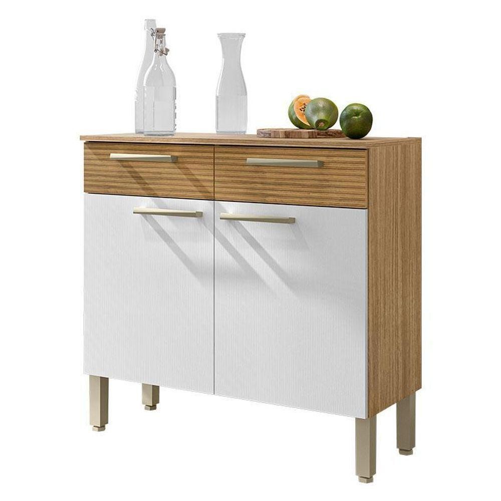 Balcão De Cozinha Nala Freijó Supremo Ripado - Kits Paraná em Oferta na Shopee