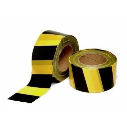 5 Rolos Fita Zebrada de Isolamento Preto/Amarelo Alta Visibilidade
