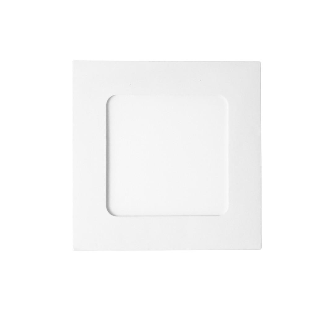 KIT6-Plafon LED Embutir 6W Quadrado Bivolt branco frio