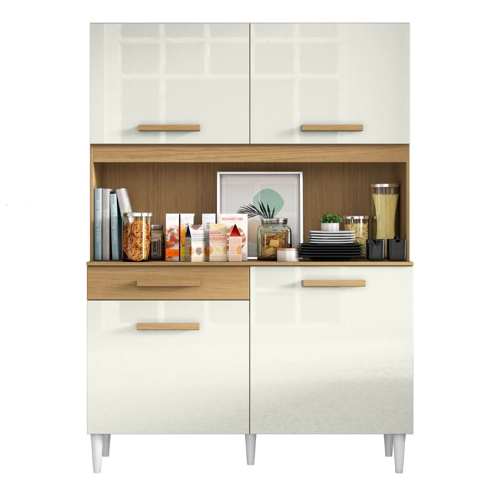 Armário de Cozinha Completa Perola Aramóveis em Oferta na Shopee