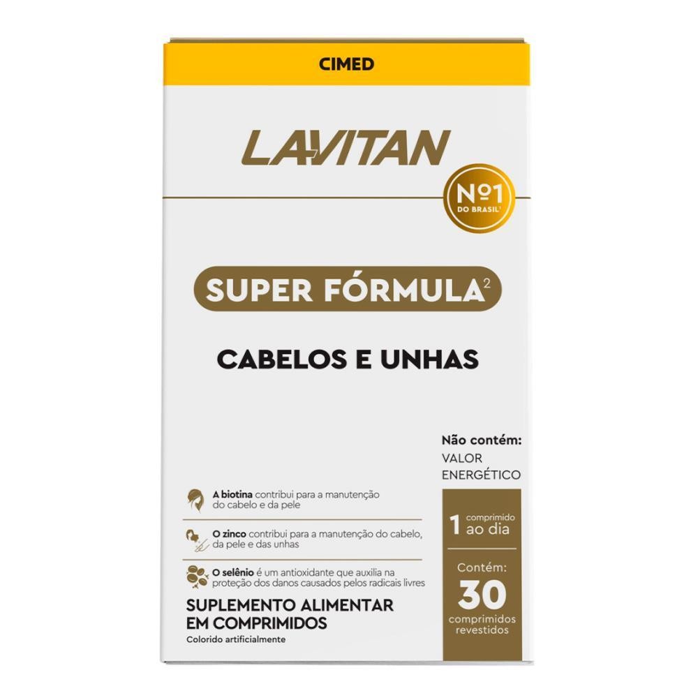 LAVITAN SUPER FORMULA CABELOS E UNHAS 30 COMPRIMIDOS